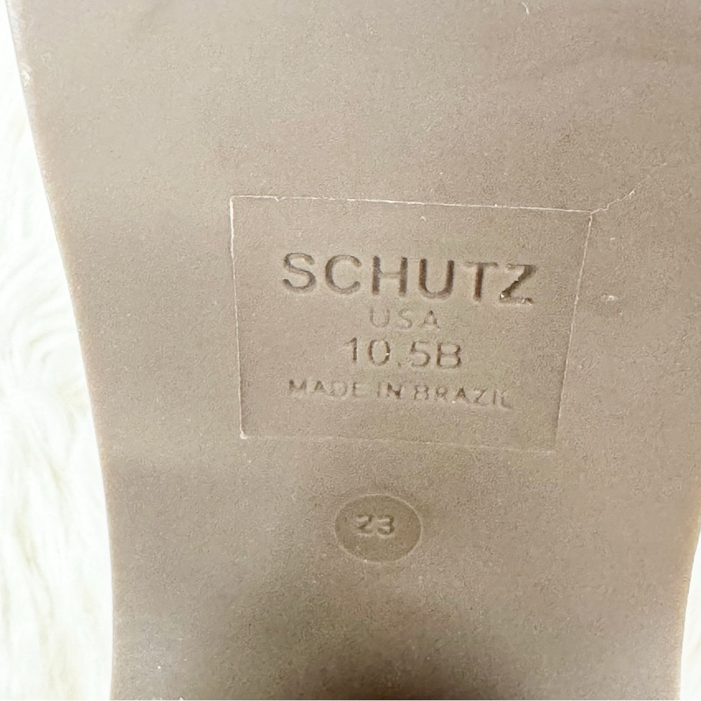 SCHUTZ Dalle Clear Cork Platform Sandal Size 10.5 Chunky Heel Peep Toe Y2K - Picture 10 of 11